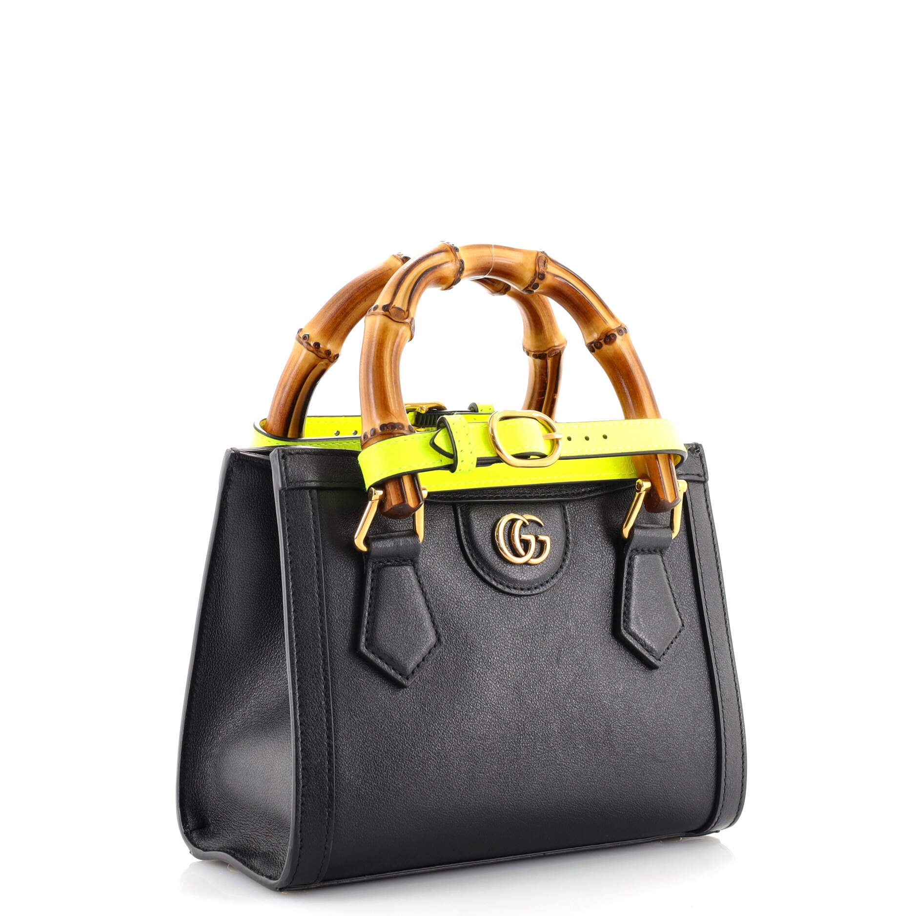 Diana NM Bamboo Handle Tote Leather Mini