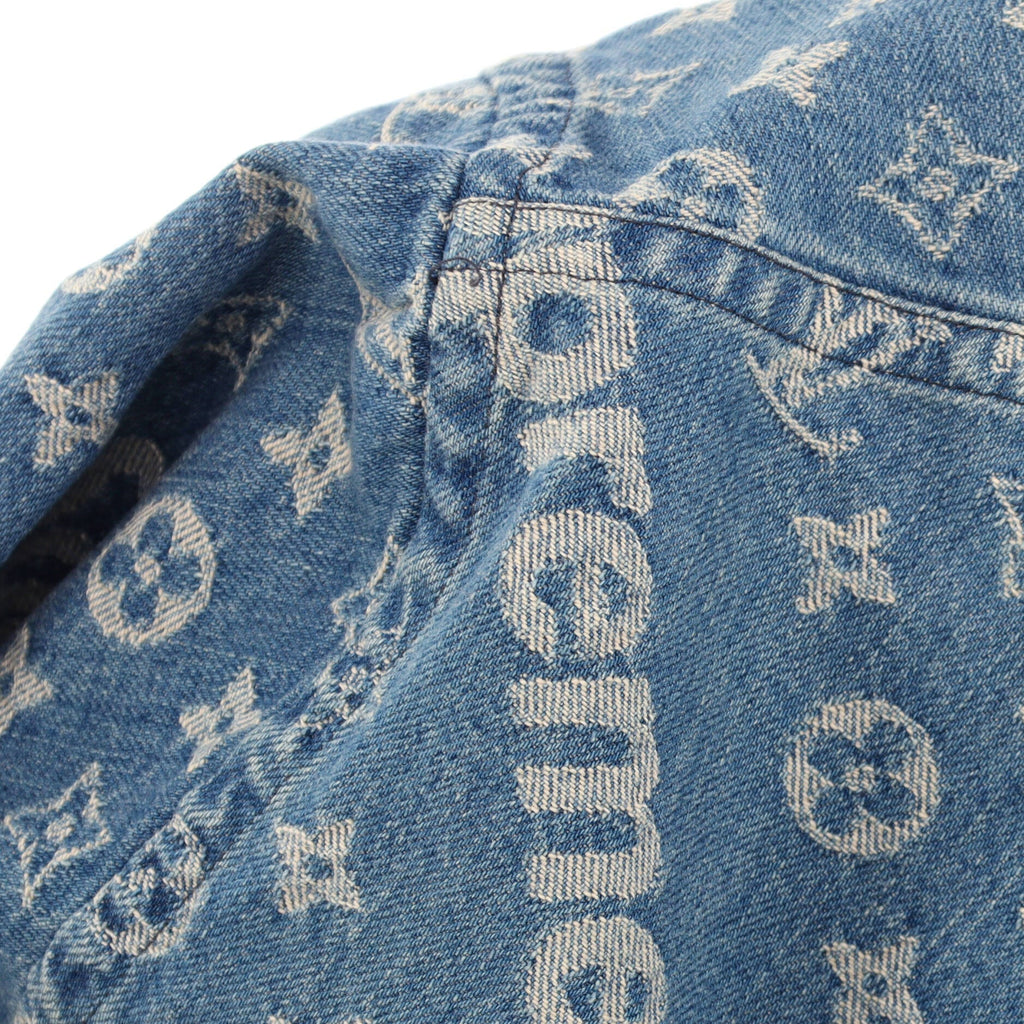 Men's Baseball Shirt Limited Edition Supreme Monogram Denim
