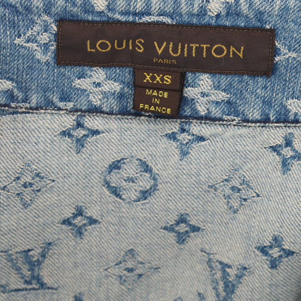 Men's Baseball Shirt Limited Edition Supreme Monogram Denim