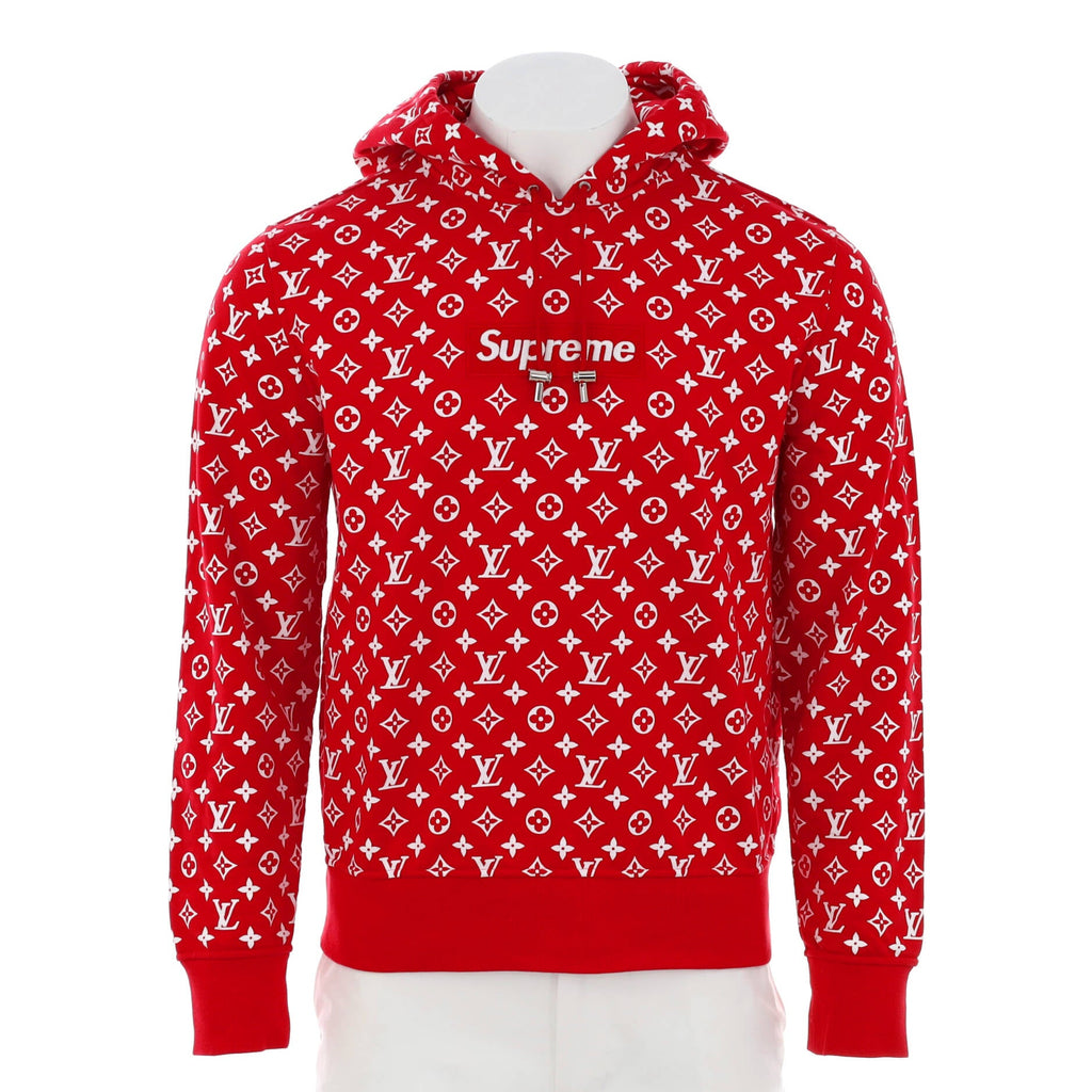 Men's Box Logo Hoodie Limited Edition Supreme Monogram Cotton Blend