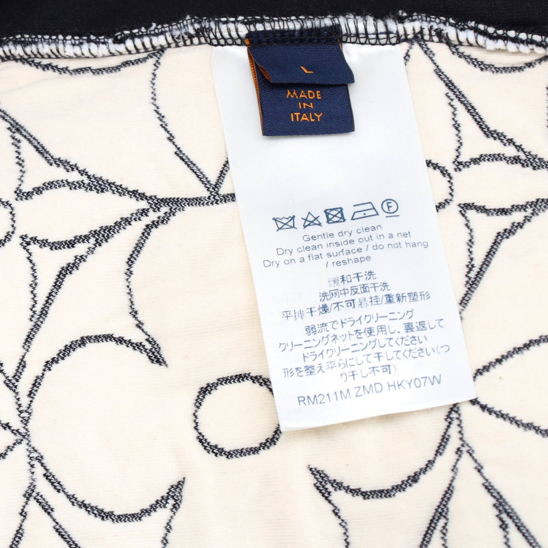 Zip-Through Monogram Flower Blouson Cotton Blend