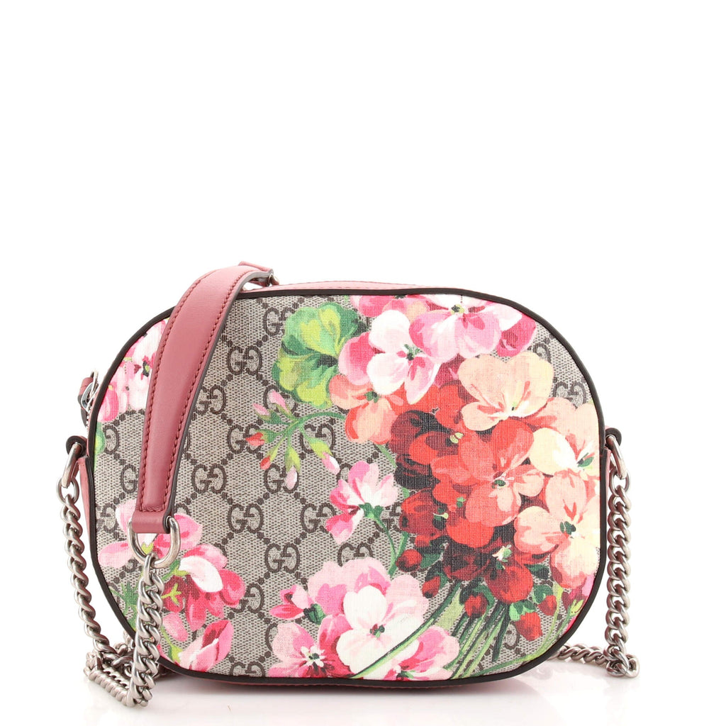 Chain Crossbody Bag Blooms Print GG Coated Canvas Mini