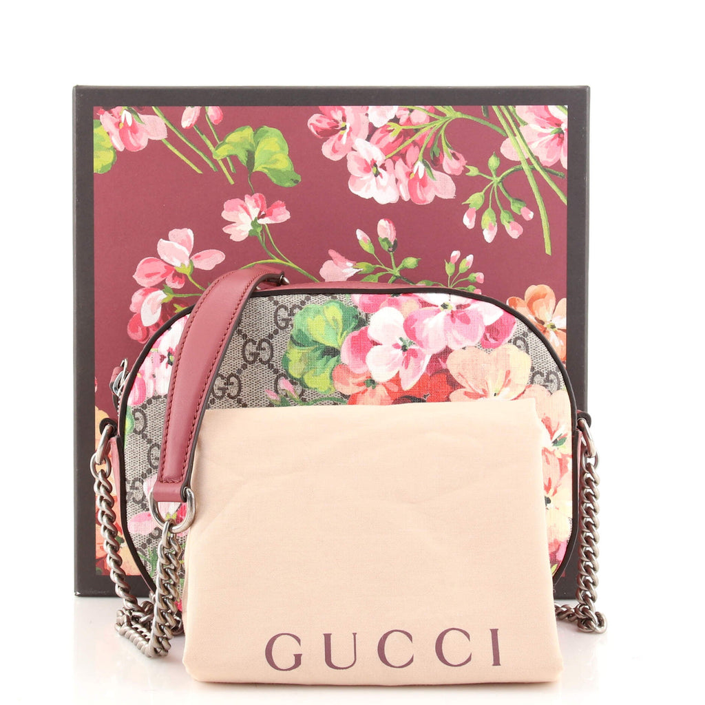 Chain Crossbody Bag Blooms Print GG Coated Canvas Mini