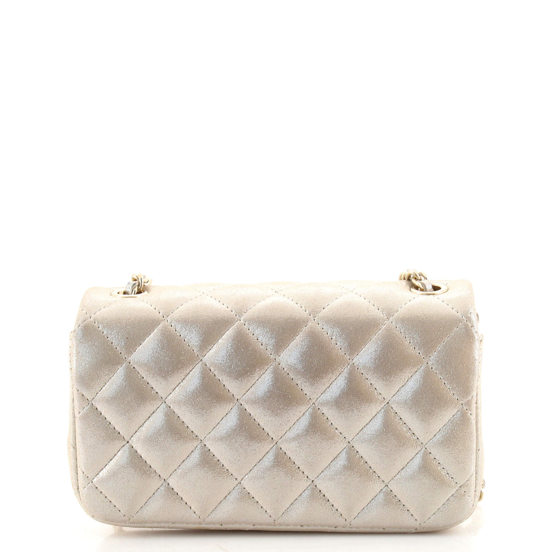 Crystal Dice Classic Single Flap Bag Quilted Iridescent Calfskin Extra Mini