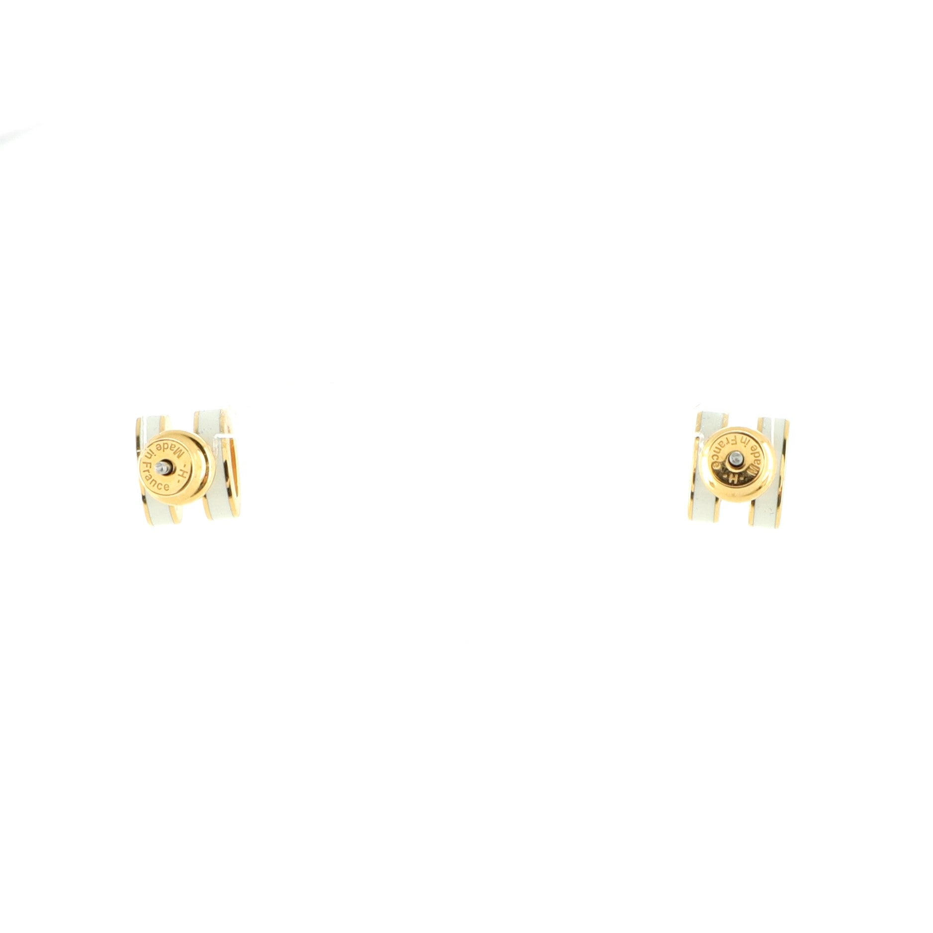 Pop H Stud Earrings Metal and Enamel Mini
