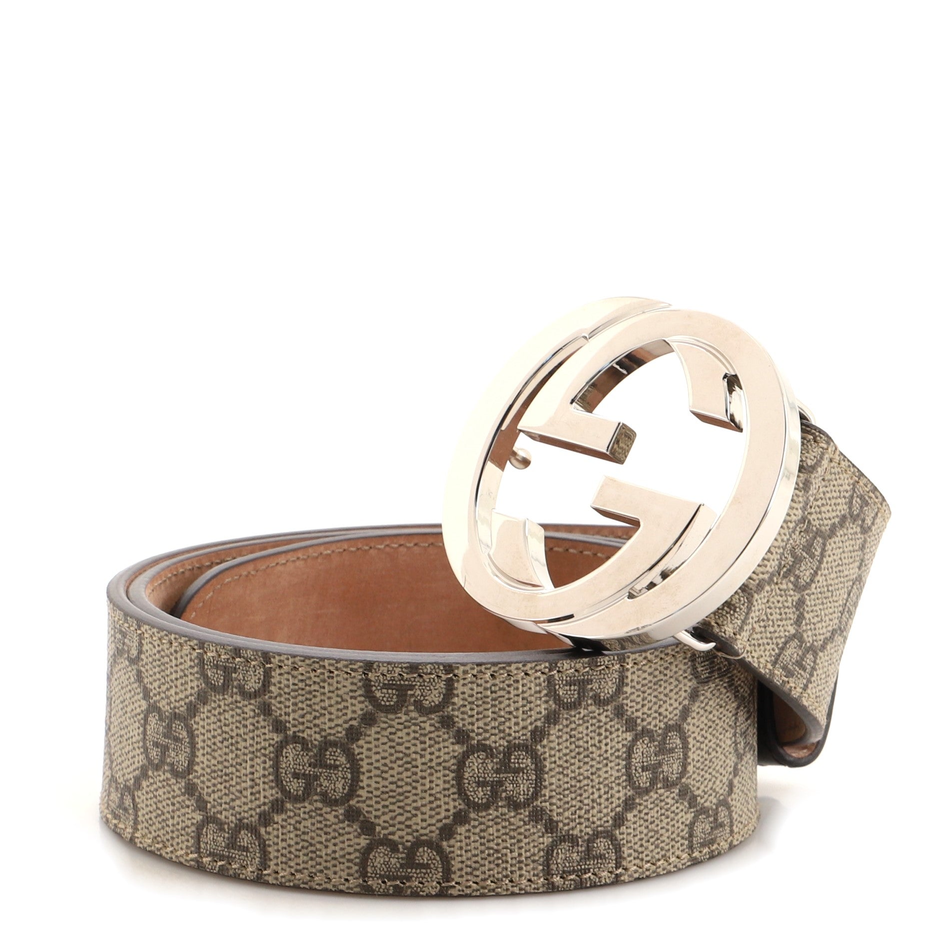 Interlocking G Belt GG Coated Canvas Wide 80