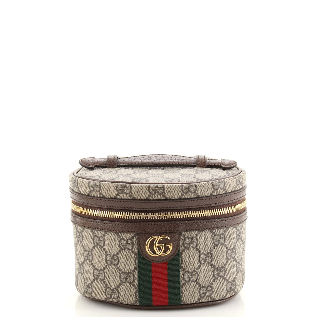 Ophidia Top Handle Cosmetic Case GG Coated Canvas Mini