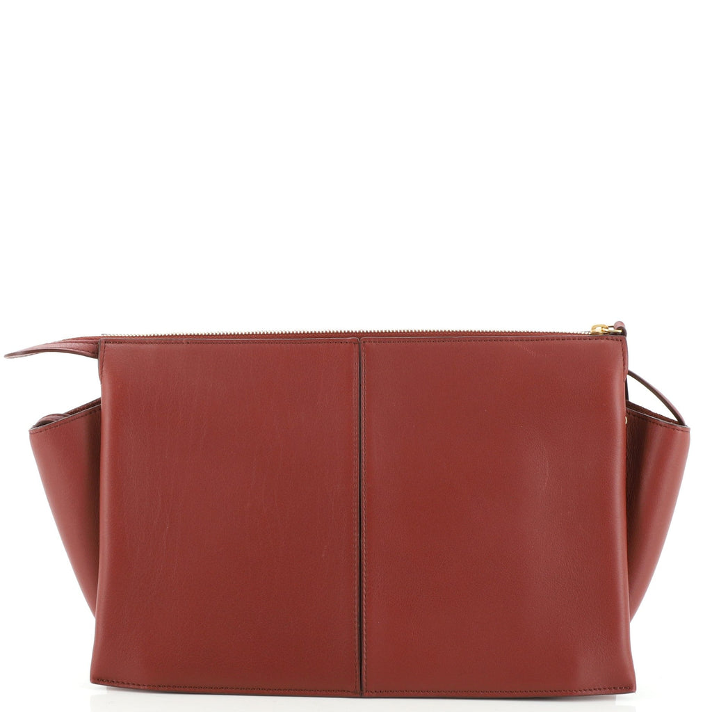 Tri-Fold Clutch on Chain Smooth Leather