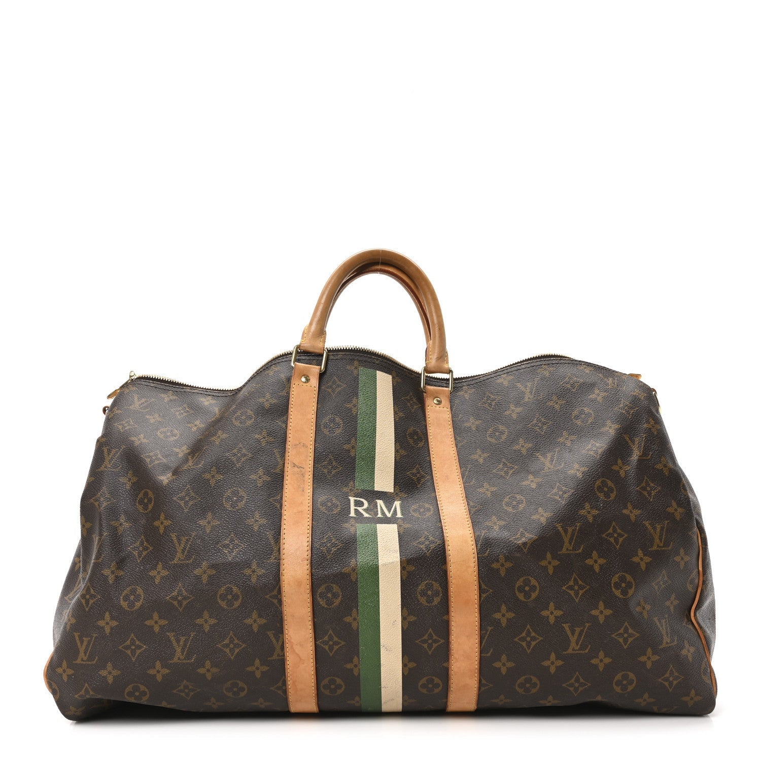 Monogram My LV Heritage Keepall Bandouliere 55 Ivory Vert Anglais