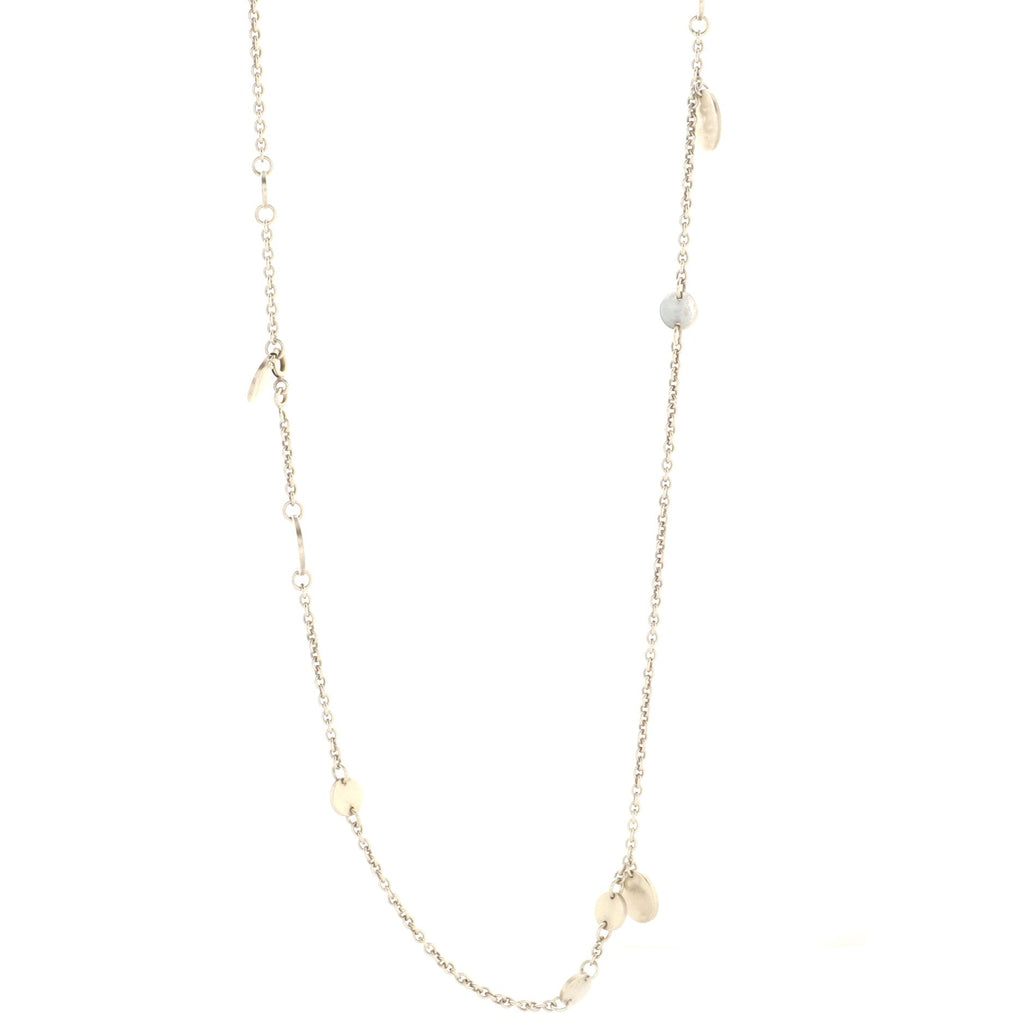 Confetti Long Necklace Sterling Silver and 18K Rose Gold