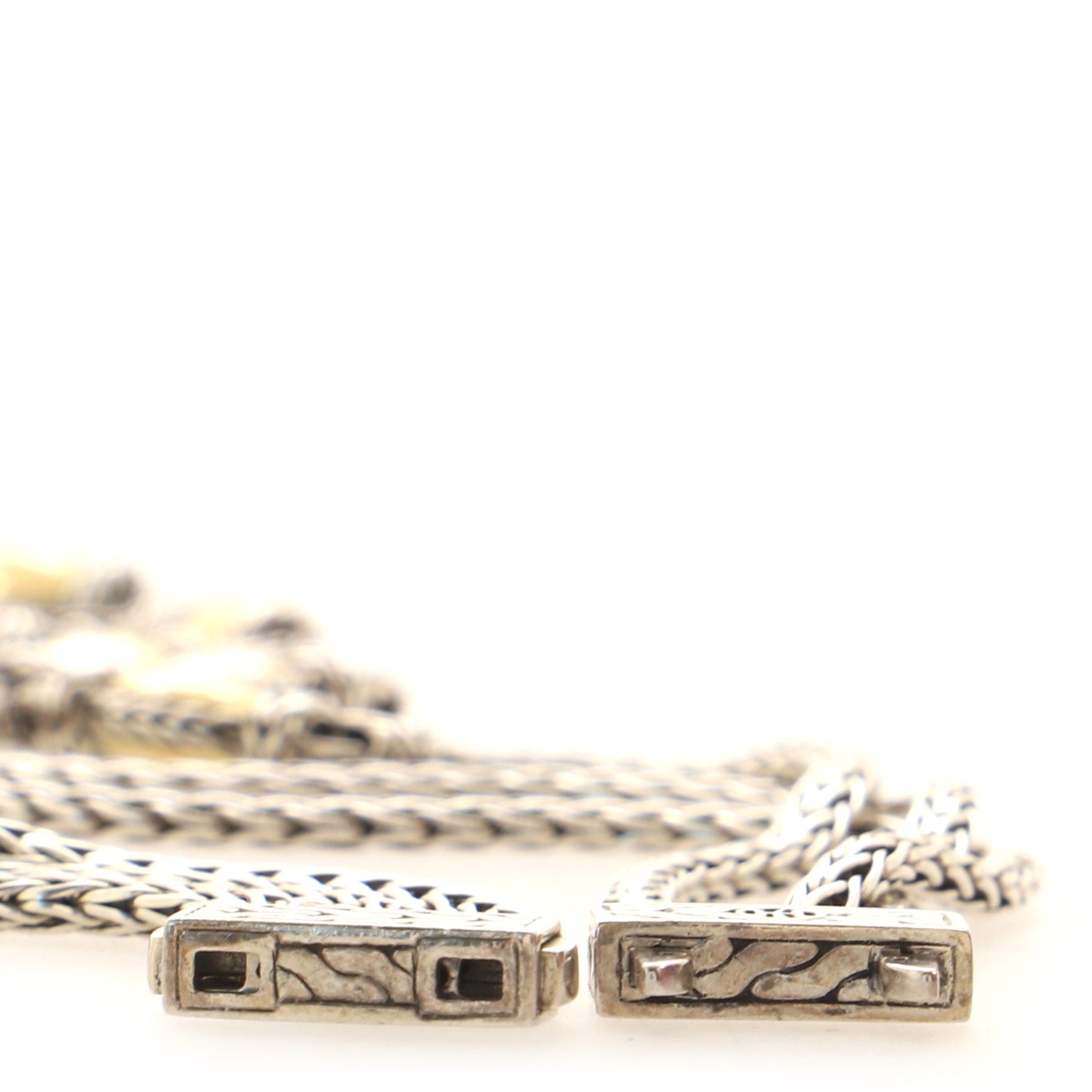 Palu Multistrand Necklace Sterling Silver with 22K Yellow Gold