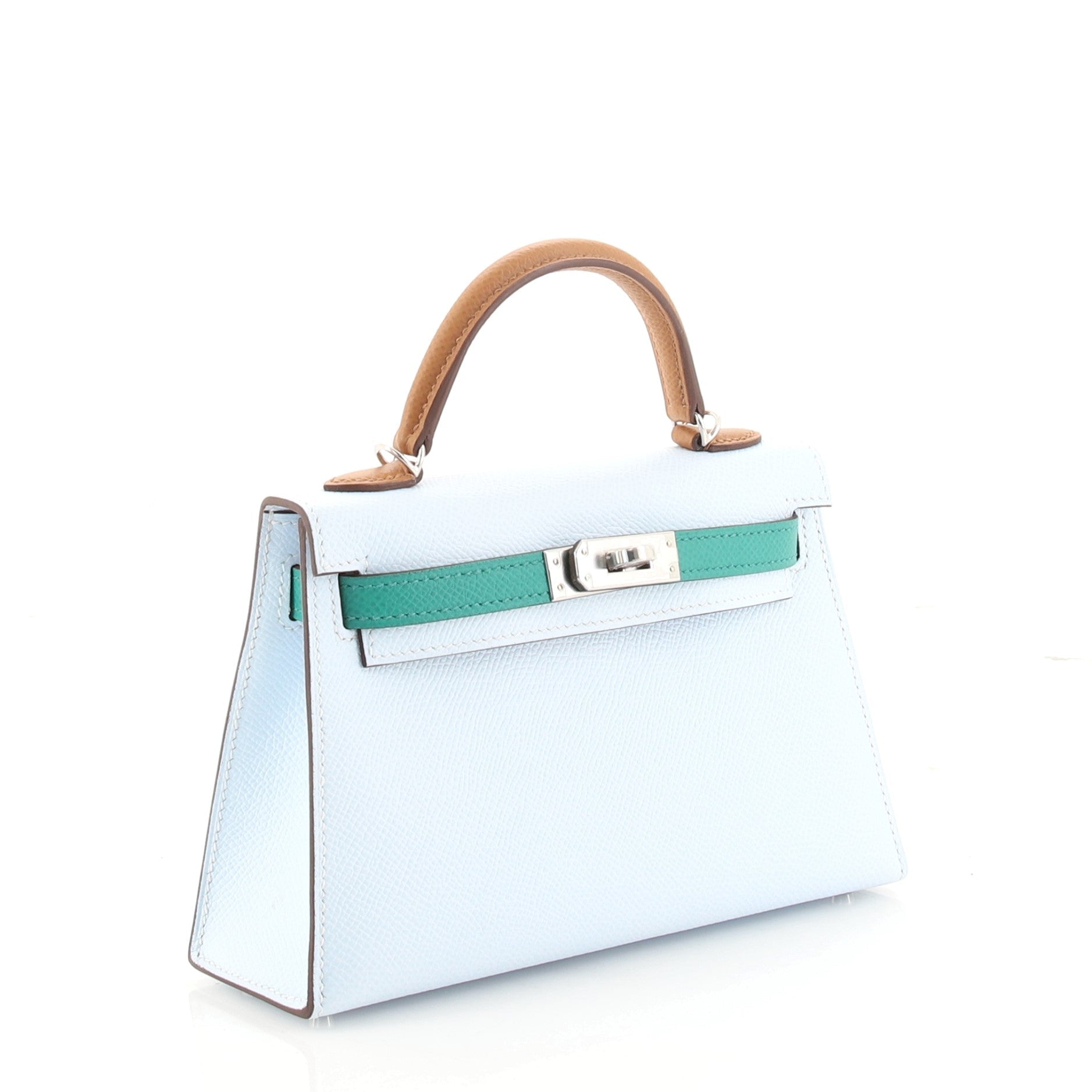Kelly Mini II Bag Tricolor Epsom with Palladium Hardware 20