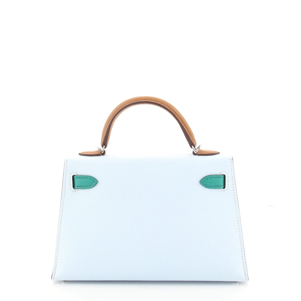 Kelly Mini II Bag Tricolor Epsom with Palladium Hardware 20