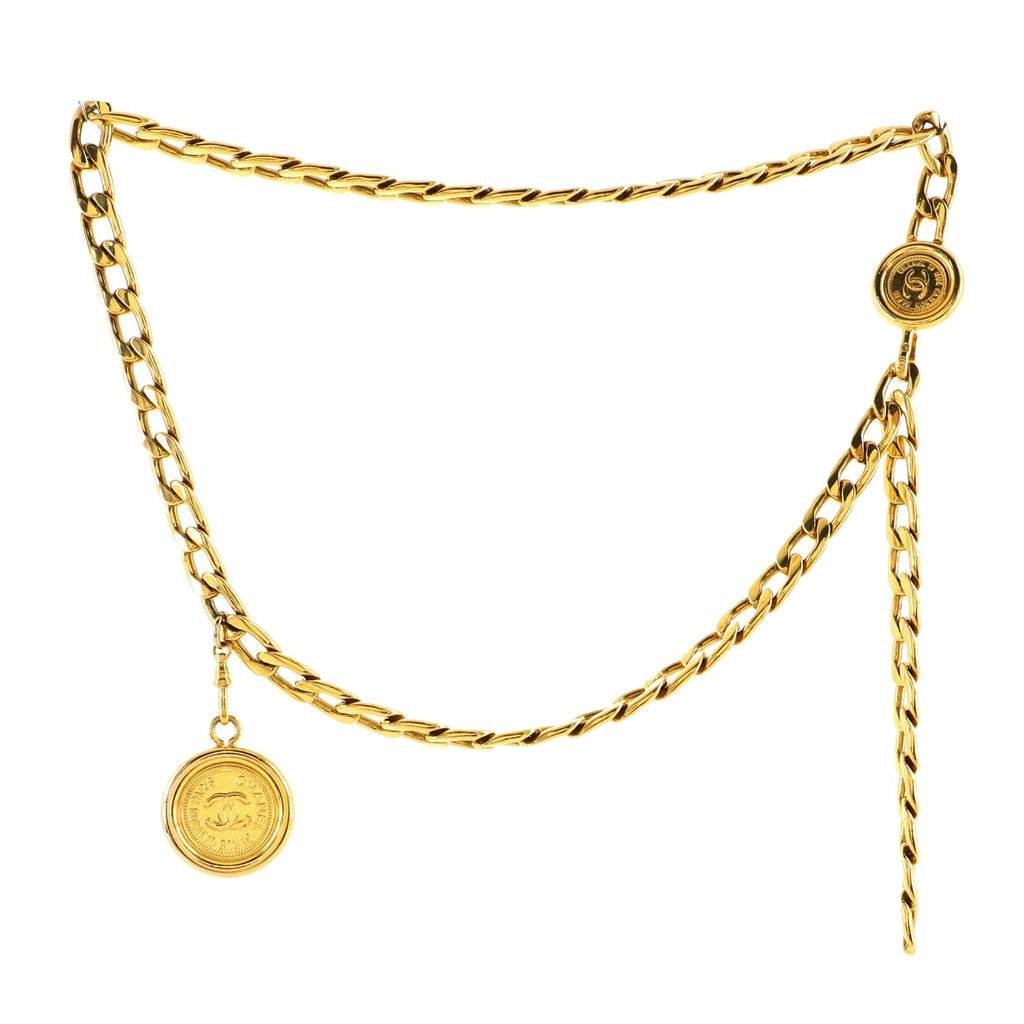 Vintage Medallion Chain Belt Metal 75