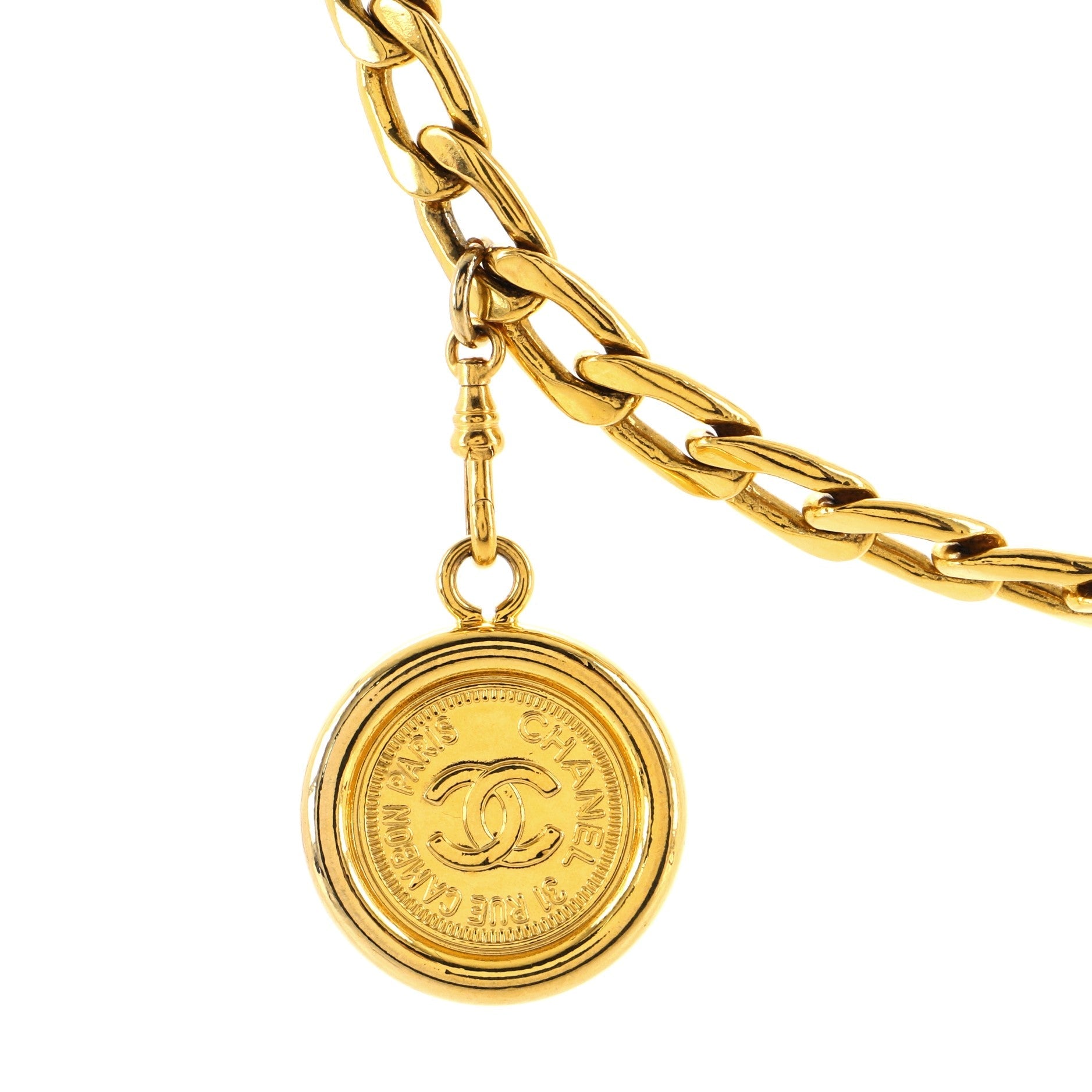 Vintage Medallion Chain Belt Metal 75