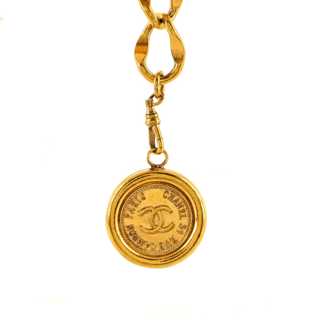 Vintage Medallion Logo Chain Belt Metal 85