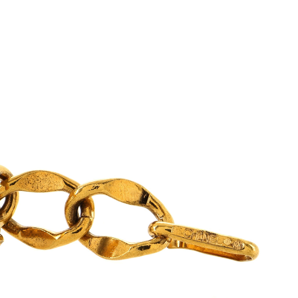 Vintage Medallion Logo Chain Belt Metal 85