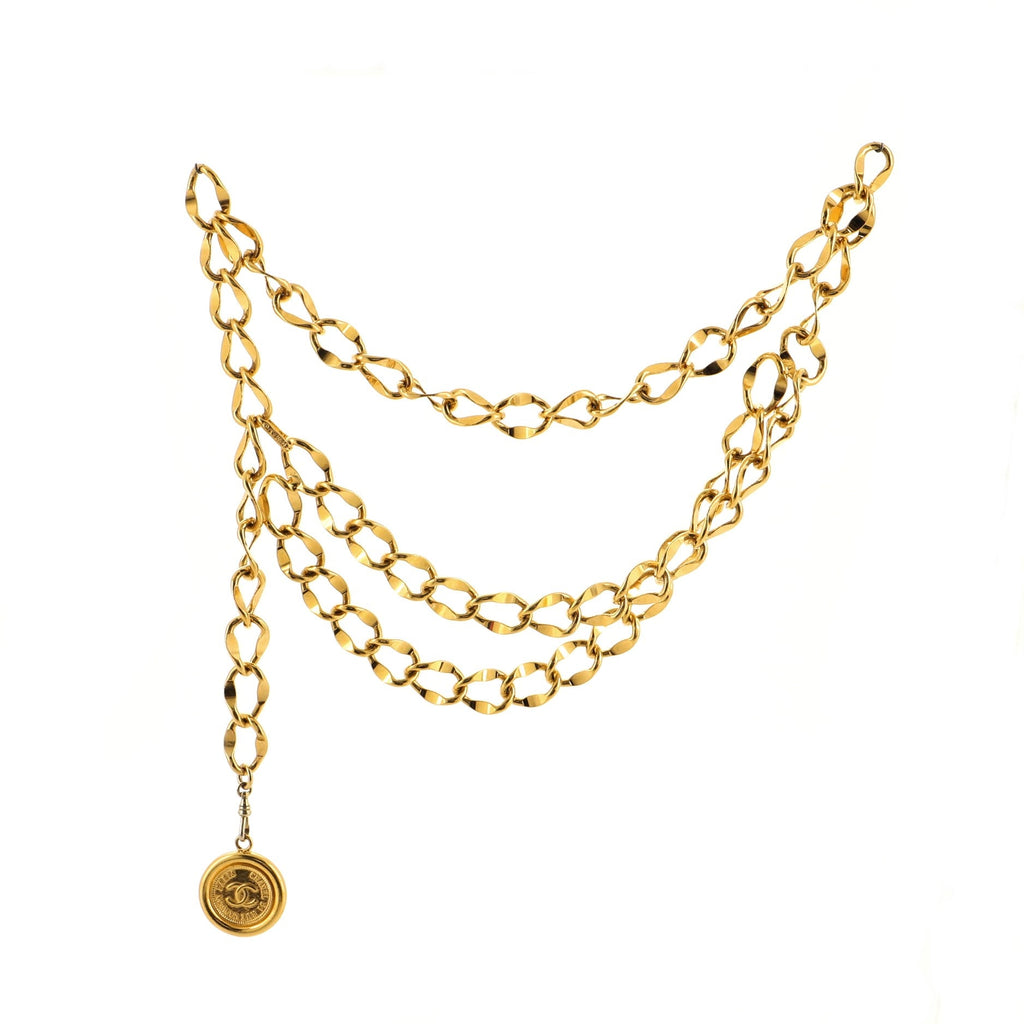 Vintage Medallion Chain Belt Metal 0