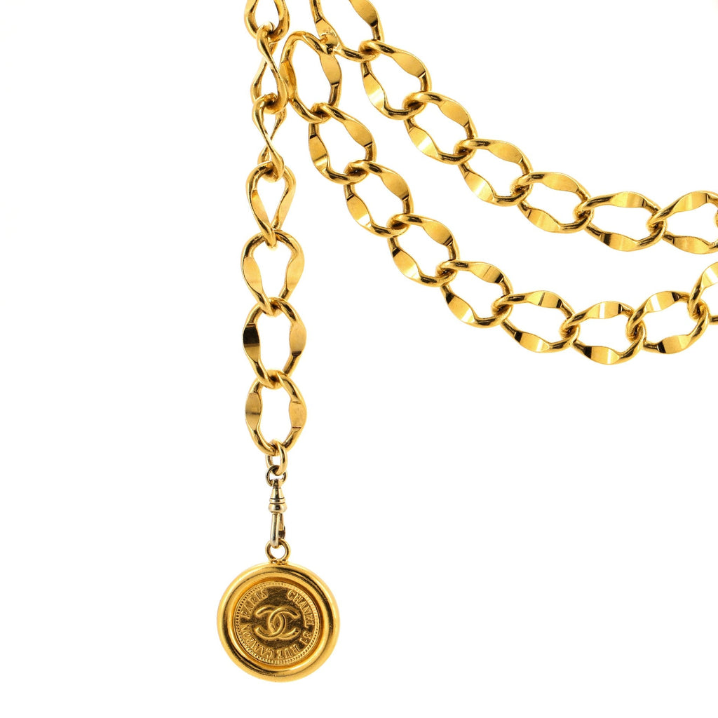 Vintage Medallion Chain Belt Metal 0