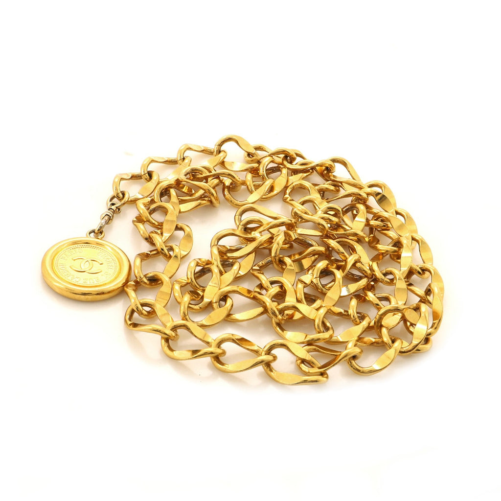 Vintage Medallion Chain Belt Metal 0