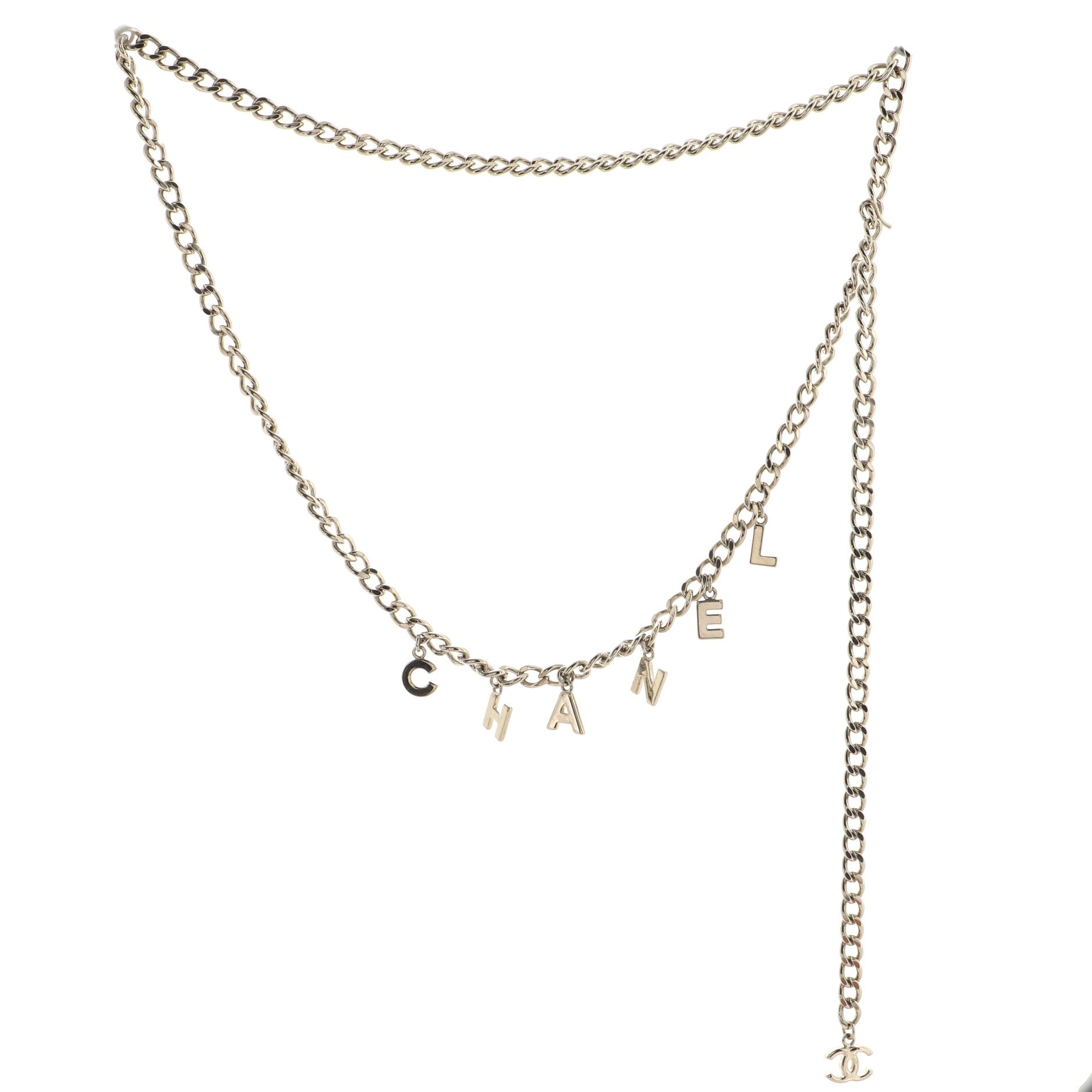 Logo Charm Chain Belt Metal 1