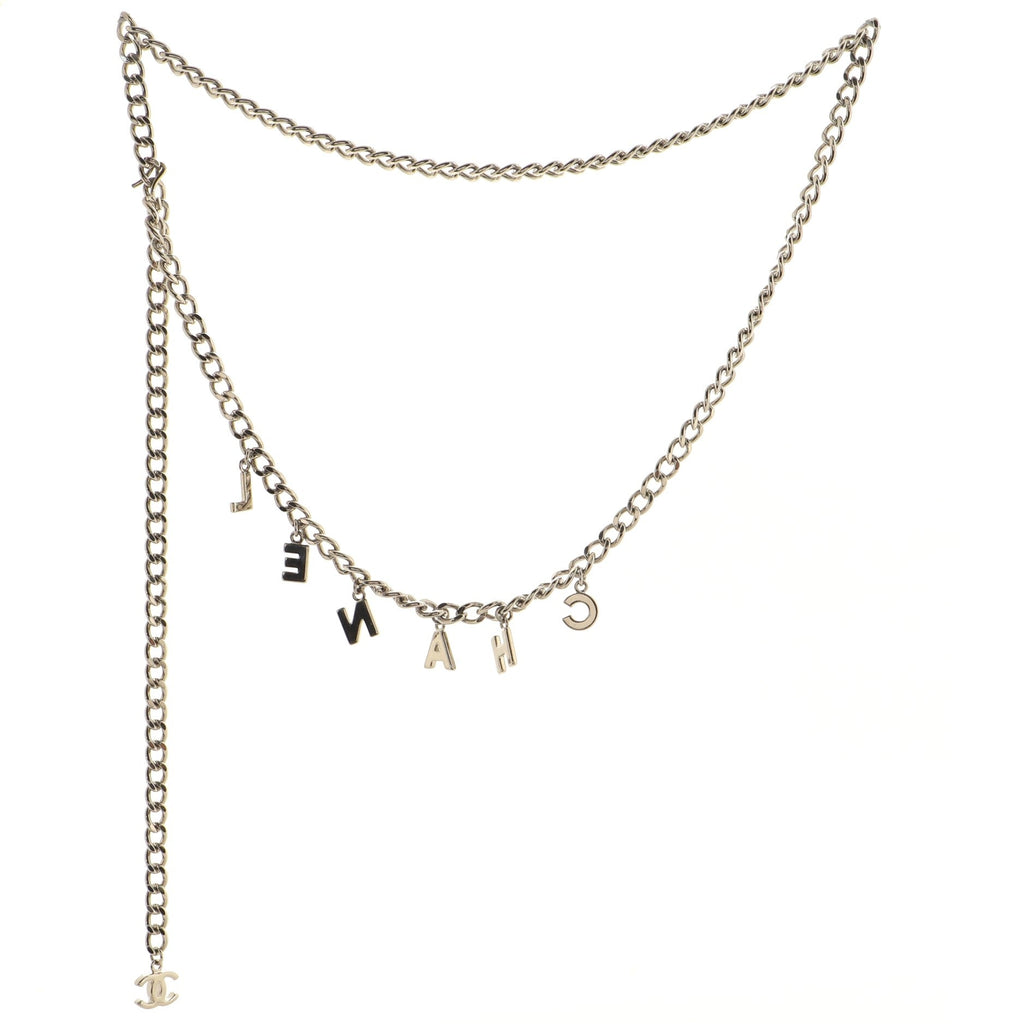 Logo Charm Chain Belt Metal 1