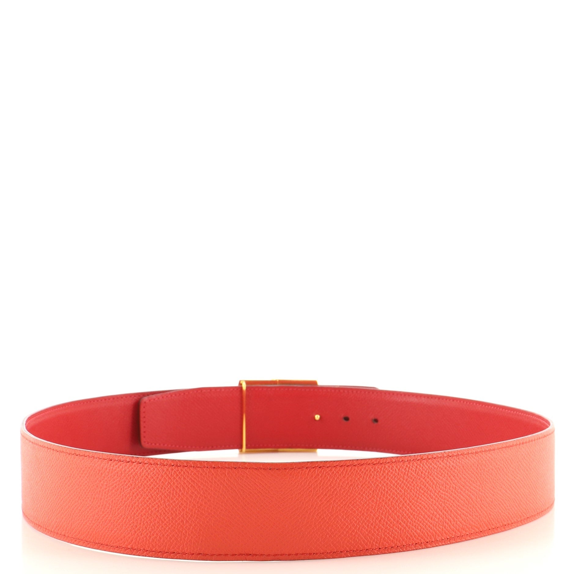 Hinge Buckle Belt Leather Wide 85