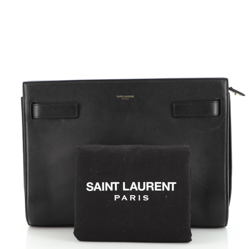 Sac De Jour Clutch Leather Medium