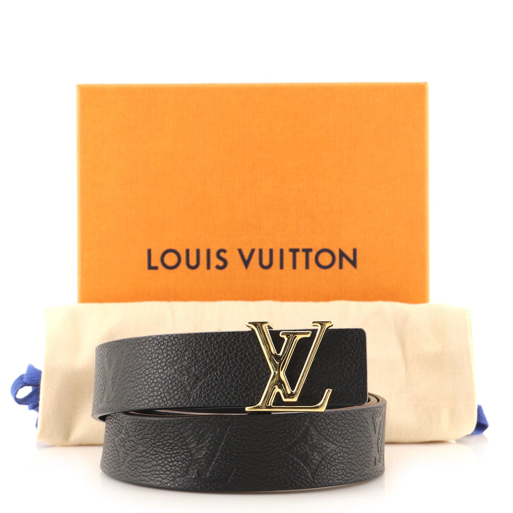 LV Initiales Reversible Belt Monogram Empreinte Leather Medium 85