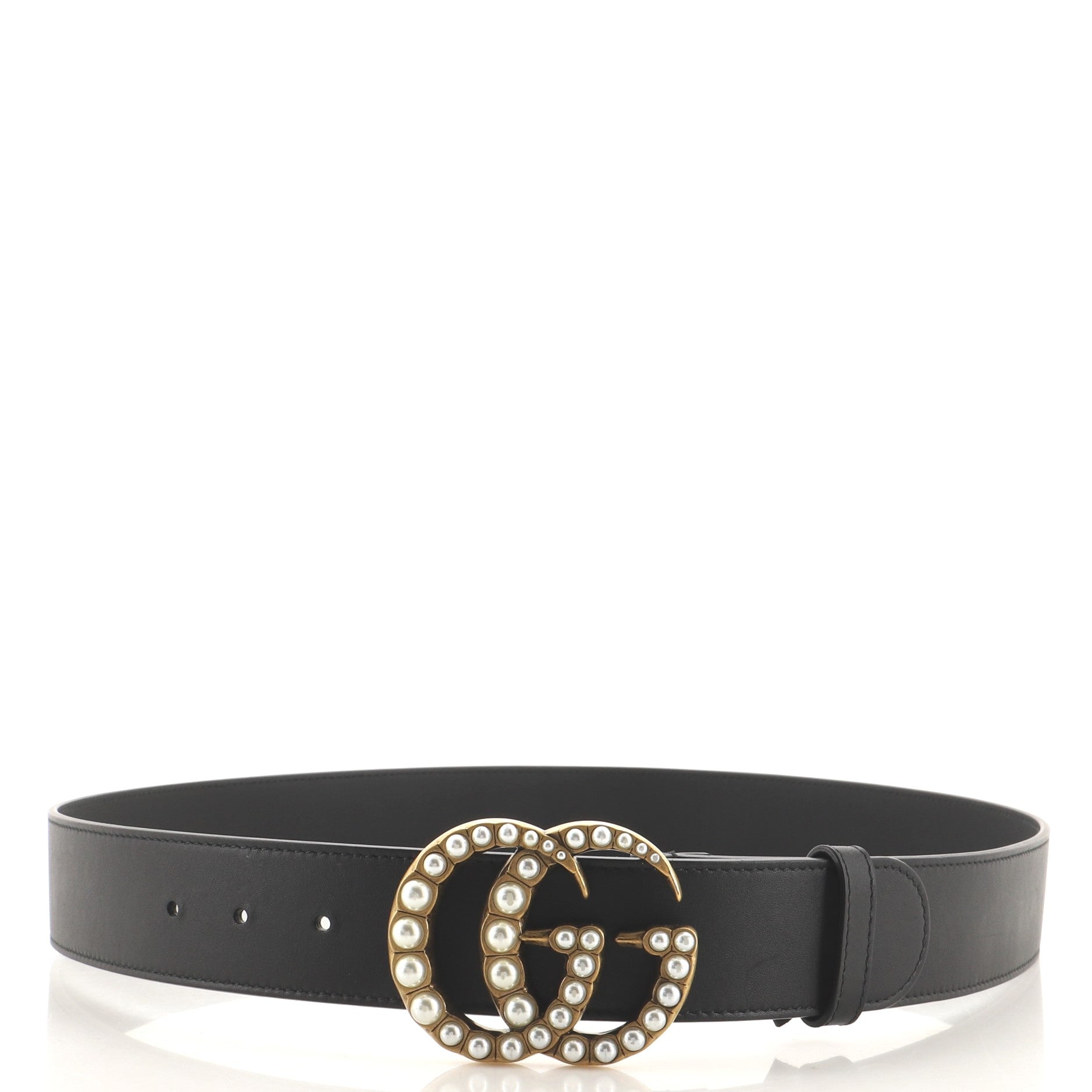 Pearly GG Marmont Belt Leather Wide 100
