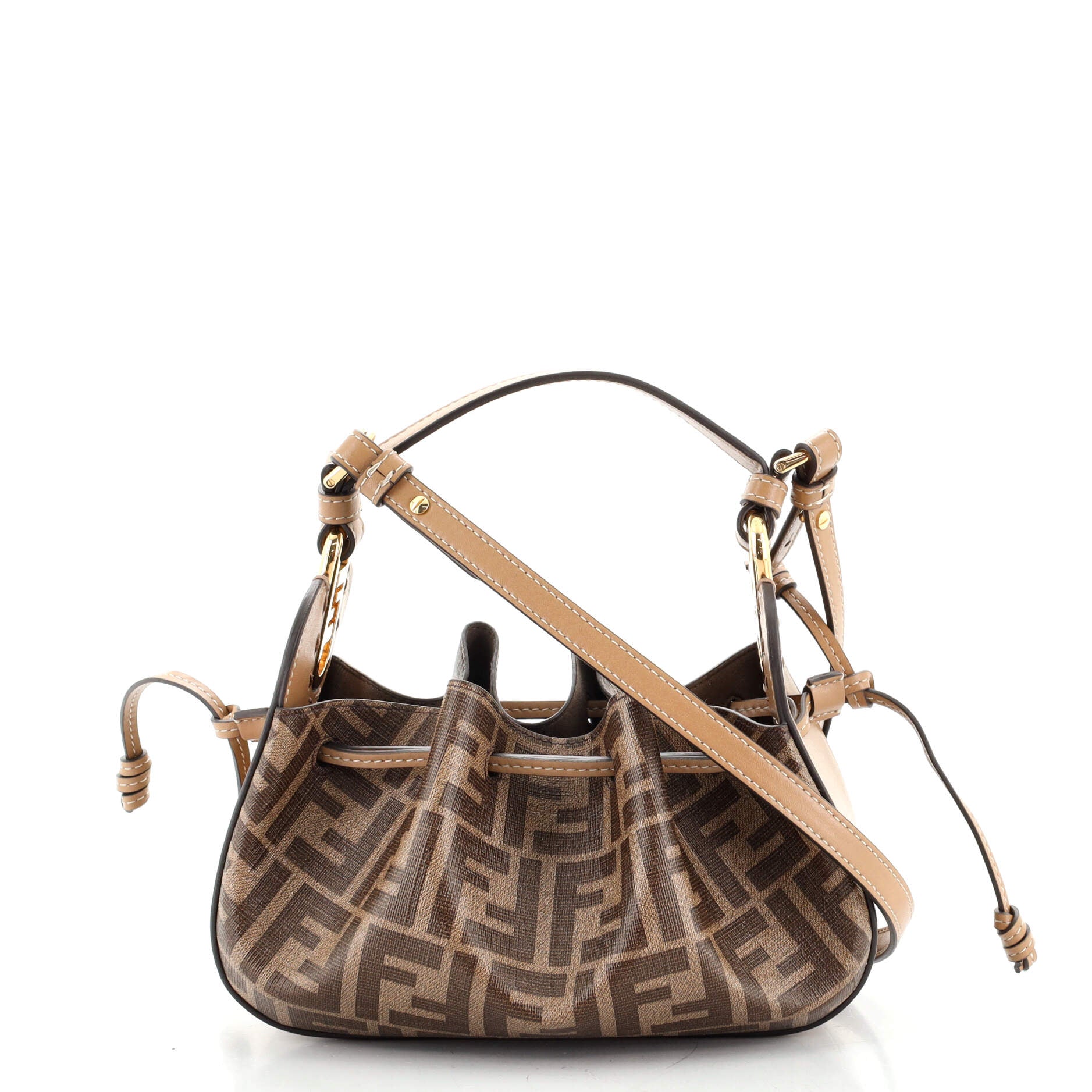 Pomodorino Bucket Bag Zucca Coated Canvas Mini