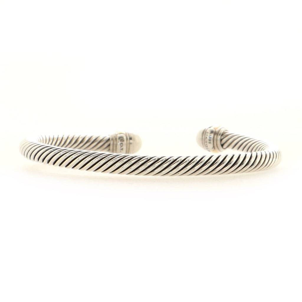 Cable Classic Bracelet Sterling Silver with 14K Yellow Gold and Pearls 5mm