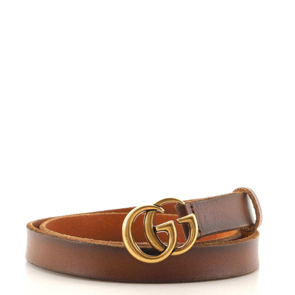 GG Marmont Belt Leather Thin 80