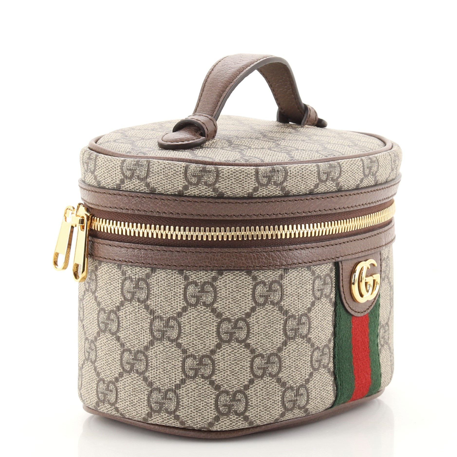 Ophidia Top Handle Cosmetic Case GG Coated Canvas Mini