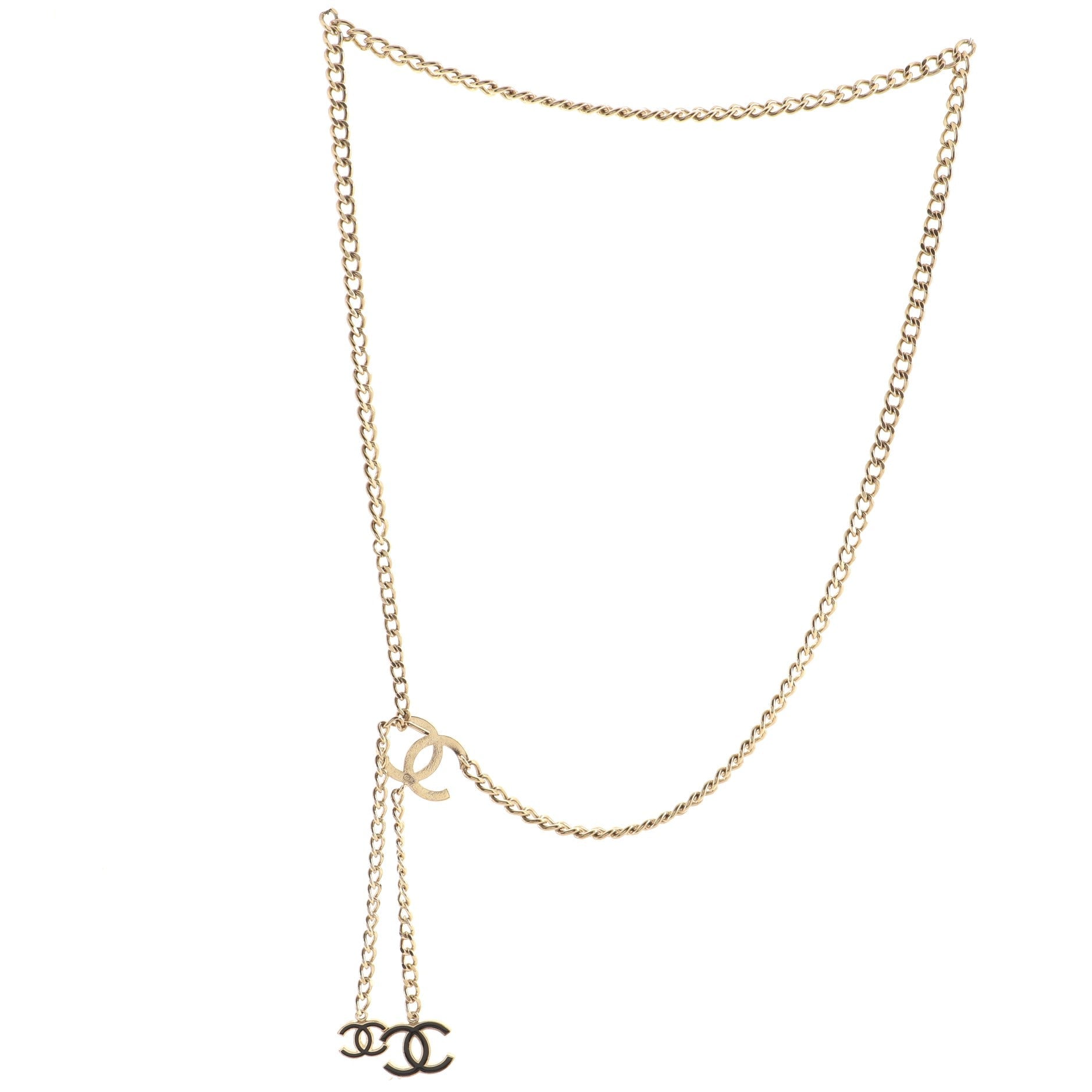 CC Charm Chain Belt Metal with Enamel 100