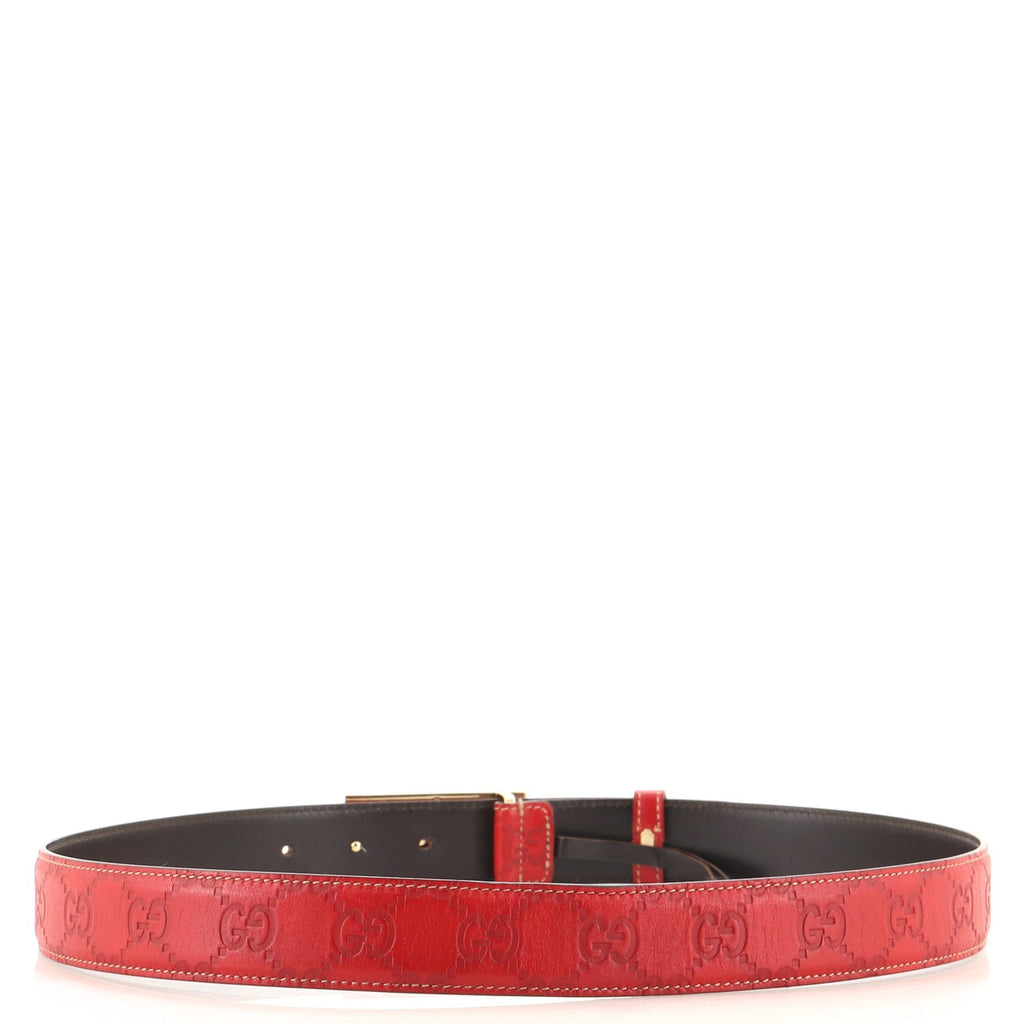 Vintage Heart Lock Belt Guccissima Leather Medium 85