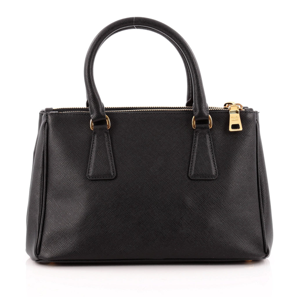 Double Zip Lux Tote Saffiano Leather Mini