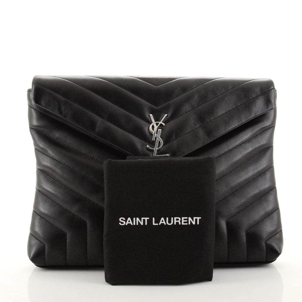 LouLou Document Clutch Matelasse Chevron Leather