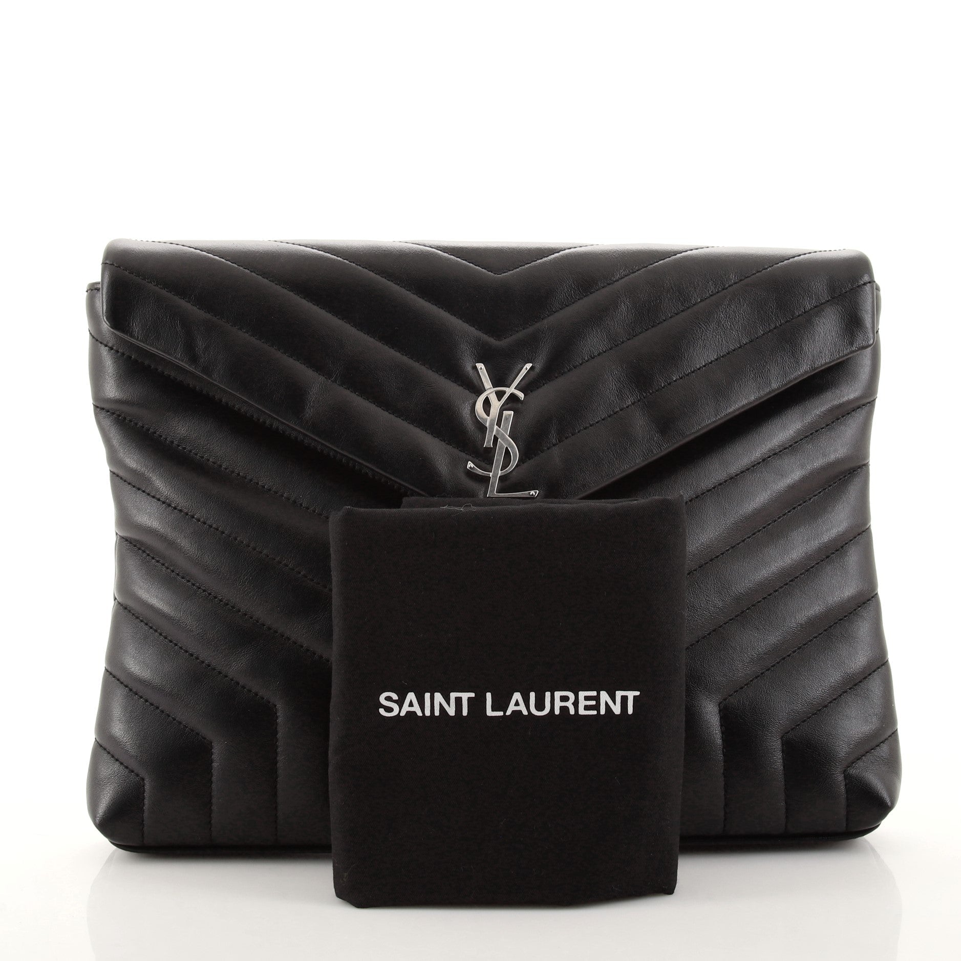 LouLou Document Clutch Matelasse Chevron Leather