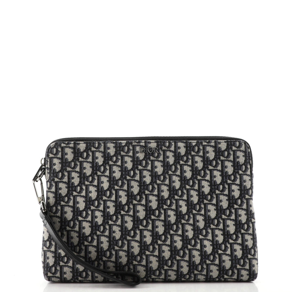 Wristlet Clutch Oblique Jacquard