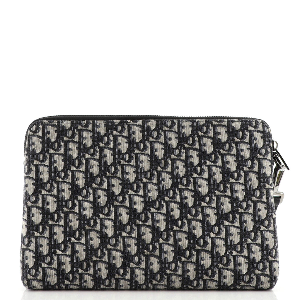 Wristlet Clutch Oblique Jacquard