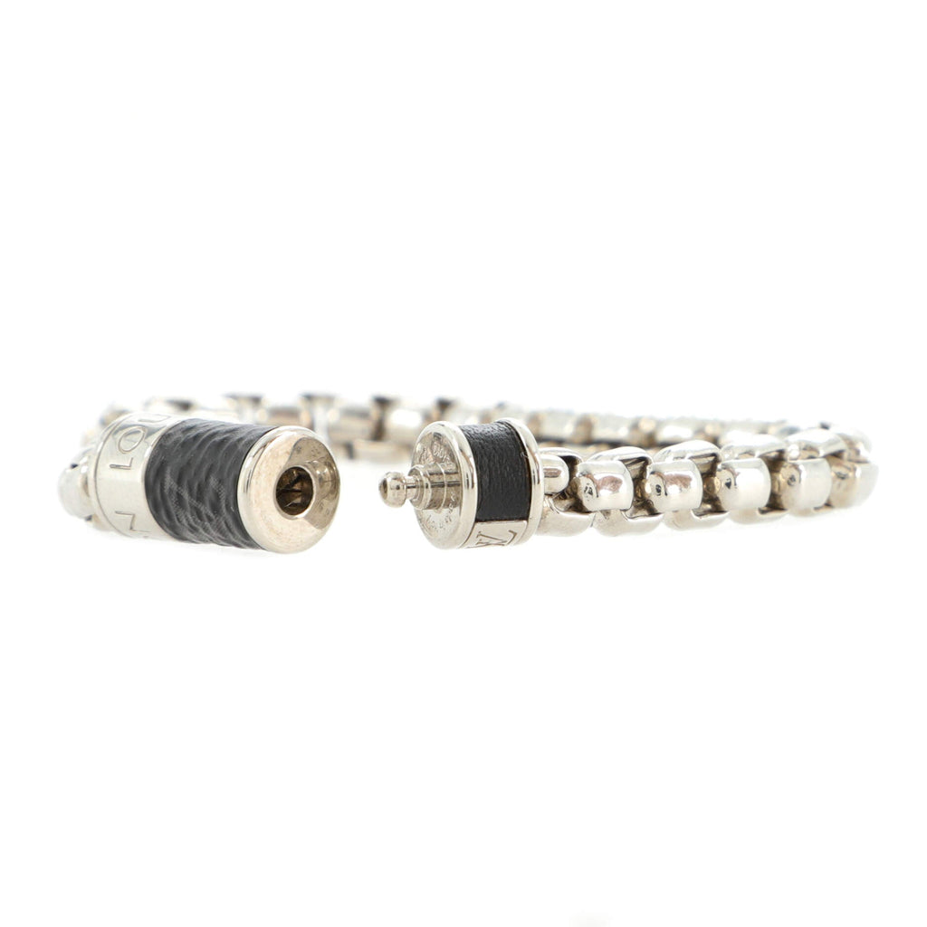 Monogram Chain Bracelet Metal with Monogram Eclipse Canvas