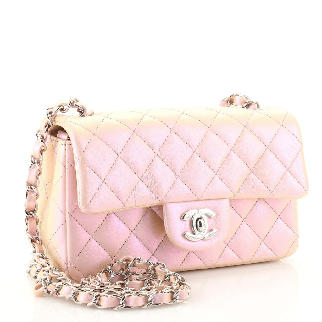 Classic Single Flap Bag Quilted Iridescent Calfskin Mini