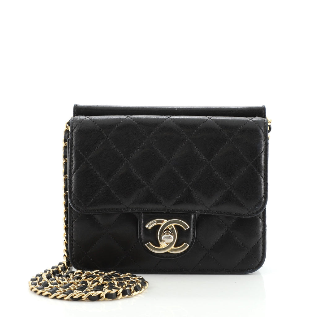 Crossing Times Flap Bag Quilted Lambskin Mini