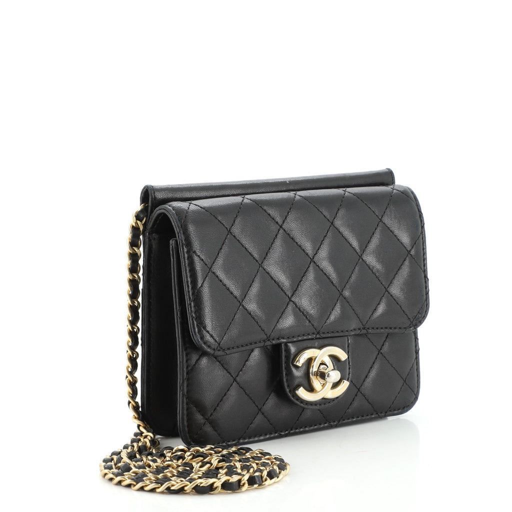 Crossing Times Flap Bag Quilted Lambskin Mini