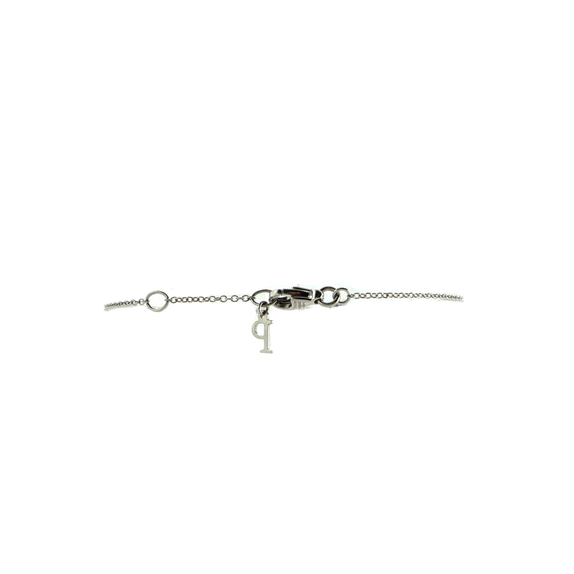 Possession Three Station Chain Bracelet 18K White Gold with Diamonds