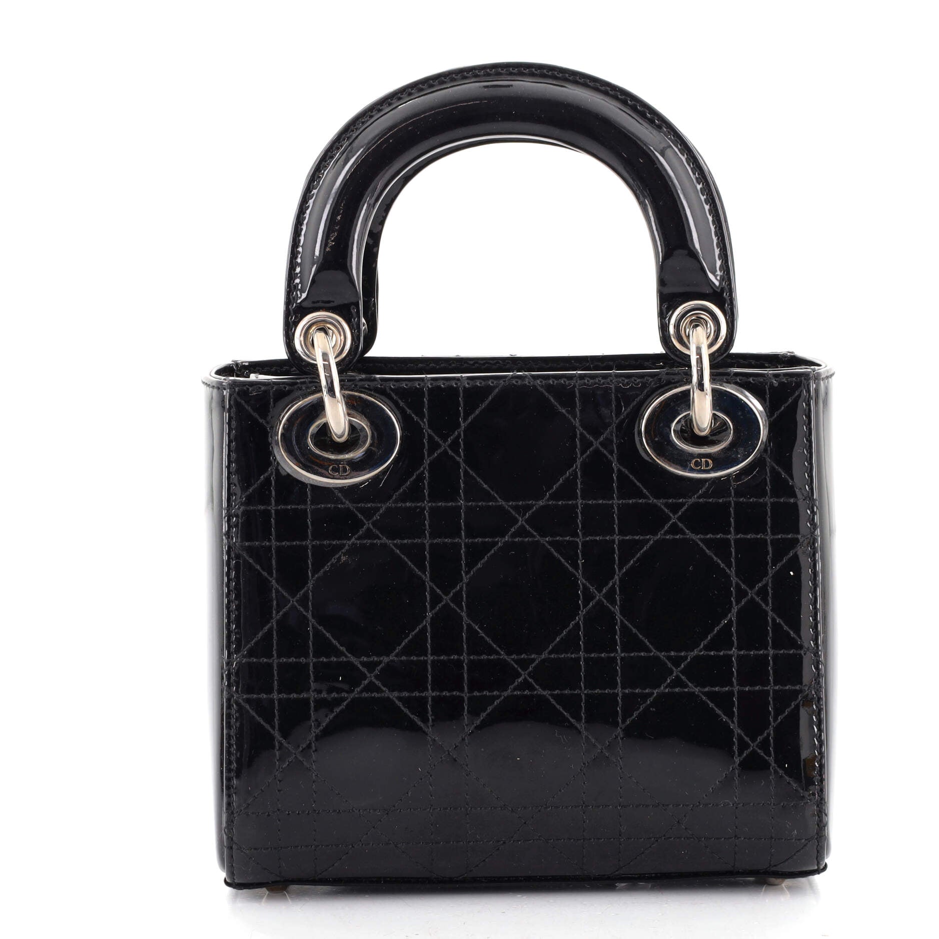 Lady Dior Bag Cannage Stitch Patent Mini