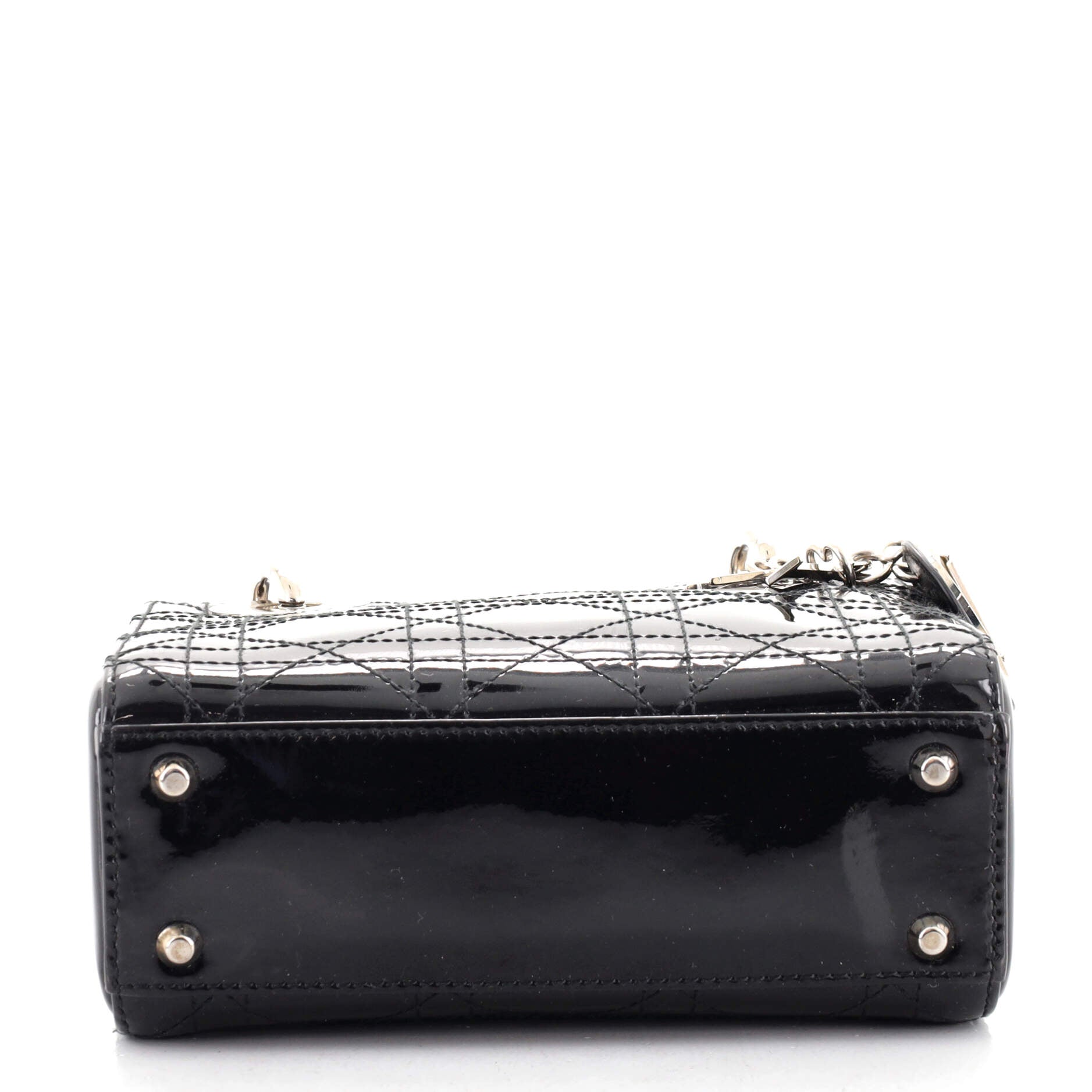 Lady Dior Bag Cannage Stitch Patent Mini