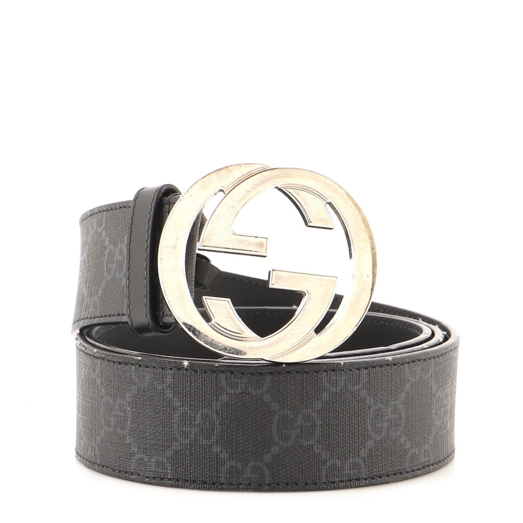 Interlocking G Belt GG Coated Canvas Wide 100