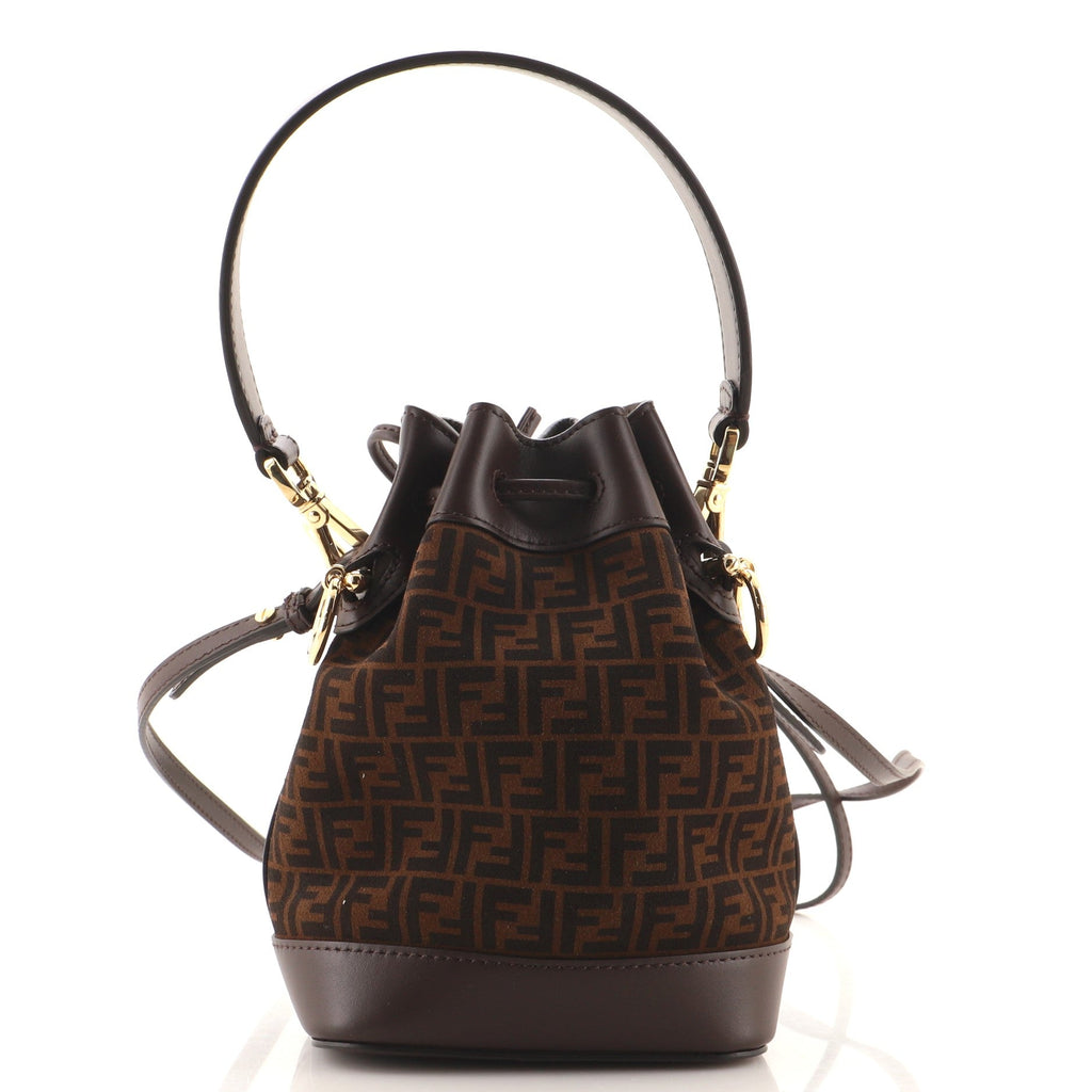 Mon Tresor Bucket Bag Zucca Suede Mini